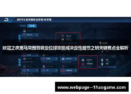 欧冠之夜黑马突围晋级定位球攻防成决定性细节之钥关键看点全解析